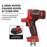 BAUMR-AG Cordless MT3 Max 20V SYNC 5in1 Combi-Tool Kit, with Battery and Charger - Front View
