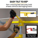 UNIMAC Drywall & Panel Lifter, 1200 x 3600 68kg Max Gyprock Sheet, Galvanised, No-mark Locking Castors - Extra Image