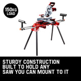 Baumr-AG Mitre Saw Stand Universal Adjustable Portable Drop Saw Bench Table - Side View