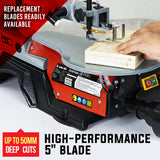 Baumr-AG SS16 16 120W Variable Speed Scroll Saw Tool Electric Dual Lamps - Side View