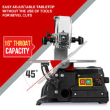 Baumr-AG SS16 16 120W Variable Speed Scroll Saw Tool Electric Dual Lamps - Close-Up Angle