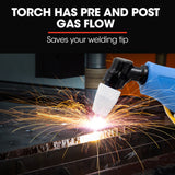 ROSSI 40 Amp Plasma Cutter, Portable Oxy Torch Cutting Machine, with Built-in Air Compressor, 15A Plug - Close-Up Angle