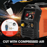 ROSSI 40 Amp Plasma Cutter, Portable Oxy Torch Welder Cutting Machine, 15A Plug - Low Angle
