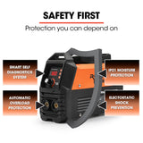 ROSSI 160 Amp Inverter Arc MMA Stick DC Welder, Portable Welding Machine, 15A Plug - Front View