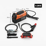 ROSSI 160 Amp Inverter Arc MMA Stick DC Welder, Portable Welding Machine, 15A Plug - Rear View