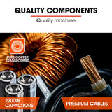 ROSSI 160 Amp AC DC TIG MMA ARC Stick Inverter Welder, Ideal for Aluminium and Copper Welding, 15A Plug - Close-Up Angle