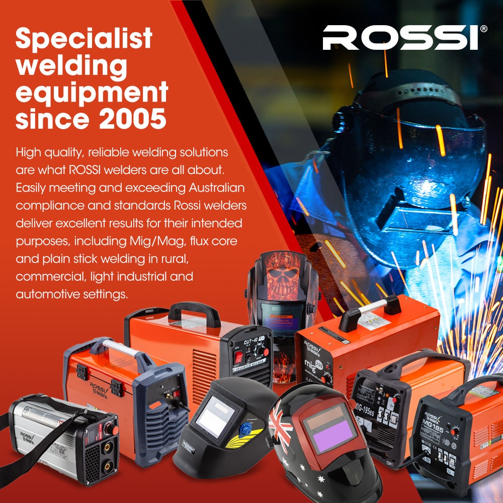 ROSSI 160 Amp AC DC TIG MMA ARC Stick Inverter Welder, Ideal for Aluminium and Copper Welding, 15A Plug