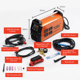 ROSSI 160 Amp AC DC TIG MMA ARC Stick Inverter Welder, Ideal for Aluminium and Copper Welding, 15A Plug - Rear View