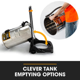 UNIMAC 100L 2400W Wet and Dry Vacuum Cleaner, Heavy-Duty Dual Copper Motors, Accessory Set, for Workshop Car Carpet - Low Angle