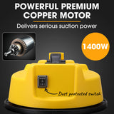 Unimac 20L 1400W Wet and Dry Vacuum Cleaner, with Blower, for Car, Workshop, Carpet - Front View