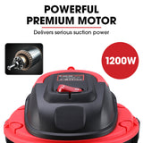 Baumr-AG 20L 1200W Wet and Dry Vacuum Cleaner, with Blower, for Car, Workshop, Carpet - Top-Down View
