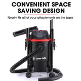 Baumr-AG 20L 1200W Wet and Dry Vacuum Cleaner, with Blower, for Car, Workshop, Carpet - Low Angle
