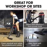 Baumr-AG 30L 1200W Wet and Dry Vacuum Cleaner, with Blower, for Car, Workshop, Carpet - Side View