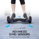 Bullet SX-2000 Hoverboard Scooter, 500W Brushless, Superior Self Balancing System, UL Certified, LED Lights, Black - 45-Degree Angle