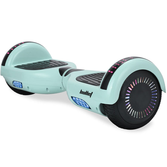 BULLET SX-2000 Hoverboard Scooter, 500W Brushless, UL Certified, AU Compliant, Superior Self Balancing System, LED Lights, Mint Green