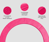 UP-SHOT 10ft Trampoline Safety Pad Pink Padding Replacement Round Spring Cover - Front View