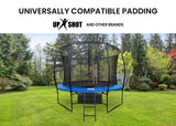 UP-SHOT 12ft Trampoline Safety Pad Blue Padding Replacement Round Spring Cover - 45-Degree Angle