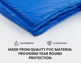 UP-SHOT 12ft Trampoline Safety Pad Blue Padding Replacement Round Spring Cover - Close-Up Angle