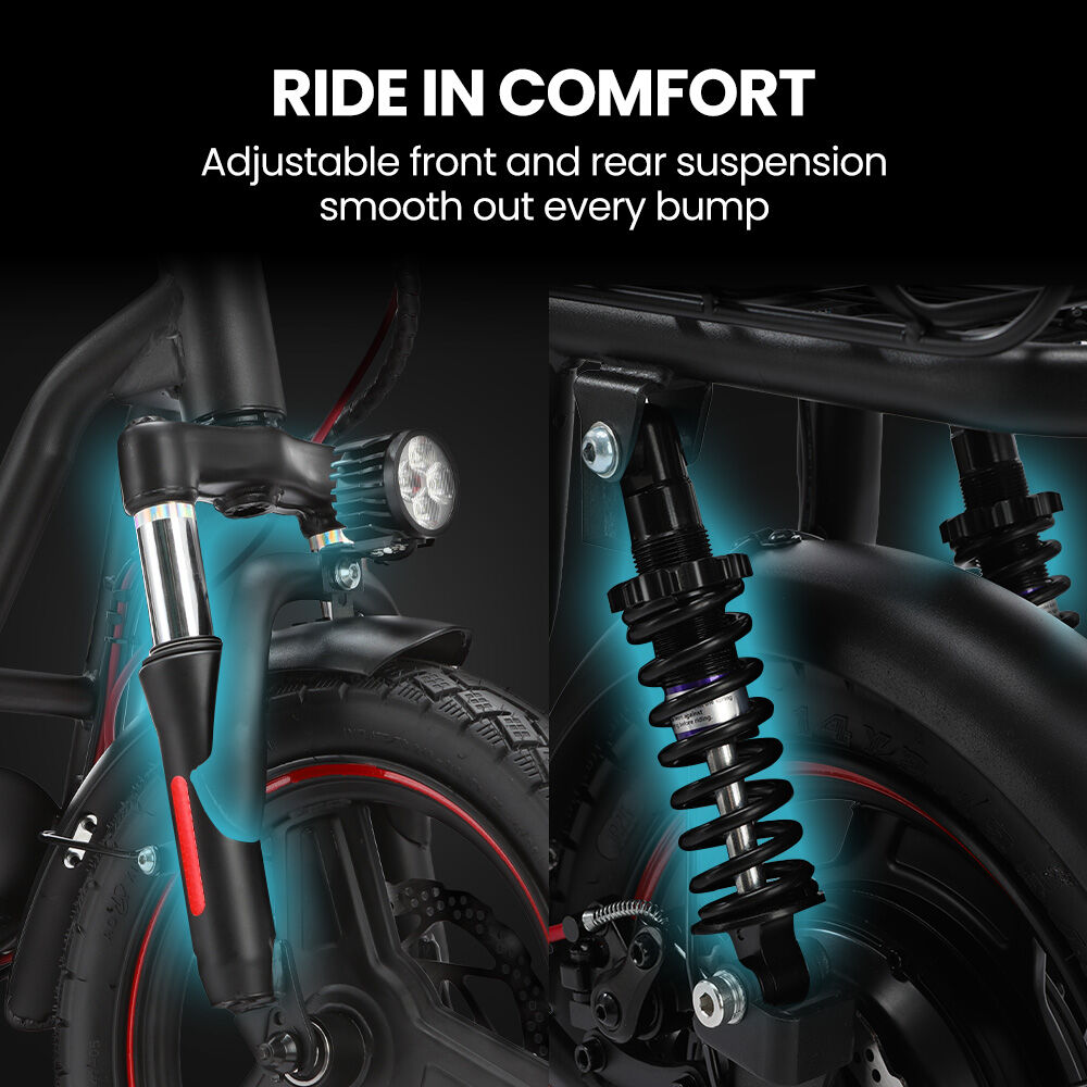 ALPHA Rover Electric Scooter with Seat, 500W 48V 25km/h 30km Range, 14-inch Tyres, Motorised Commute