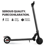 ALPHA Peak 300W 10Ah Electric Scooter, Suspension, for Adults or Teens, Black - Front View