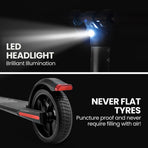 ALPHA Peak 300W 10Ah Electric Scooter, AU Compliant, Suspension, for Adults or Teens, Black