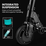 ALPHA Peak 300W 10Ah Electric Scooter, Suspension, for Adults or Teens, Black - 45-Degree Angle