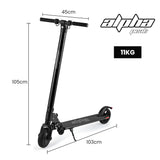 ALPHA Peak 300W 10Ah Electric Scooter, Suspension, for Adults or Teens, Black - Rear View