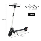 ALPHA Peak Electric Scooter 300W Power Up to 25km/h Adult Teens E-Scooter Easy Fold, White - Rear View
