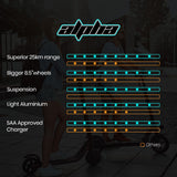 ALPHA Urban 8 Electric Scooter, Suspension, 25km Range, 8.5-Inch Wheels, Brushless Motor, Motorised Commuter eScooter for Adults, Grey - Extra Image
