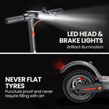 ALPHA Urban 8 Electric Scooter, Suspension, 25km Range, 8.5-Inch Wheels, Brushless Motor, Motorised Commuter eScooter for Adults, Grey - Extra Image