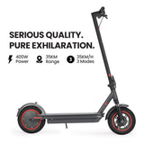 ALPHA Urban 10 Electric Scooter, 35km/h, Suspension, 35km Range, 10-Inch Wheels, Brushless Motor, Free APP, Motorised Commuter eScooter for Adults,