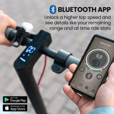ALPHA Urban 10 Electric Scooter, 35km/h, Suspension, 35km Range, 10-Inch Wheels, Brushless Motor, Free APP, Motorised Commuter eScooter for Adults, Grey - Top-Down View