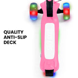 ROVO KIDS 3-Wheel Electric Scooter, Ages 3-8, Adjustable Height, Folding, Lithium Battery, Pink - Extra Image