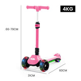 ROVO KIDS 3-Wheel Electric Scooter, Ages 3-8, Adjustable Height, Folding, Lithium Battery, Pink - Extra Image