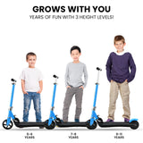 ROVO KIDS Electric Scooter Lithium Ride-On Foldable E-Scooter 125W Rechargeable, Blue - Side View