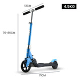 ROVO KIDS Electric Scooter Lithium Ride-On Foldable E-Scooter 125W Rechargeable, Blue - Rear View