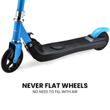 ROVO KIDS Electric Scooter Lithium Ride-On Foldable E-Scooter 125W Rechargeable, Blue - Low Angle
