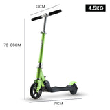 ROVO KIDS Electric Scooter Lithium Ride-On Foldable E-Scooter 125W Rechargeable, Green - Rear View
