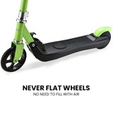 ROVO KIDS Electric Scooter Lithium Ride-On Foldable E-Scooter 125W Rechargeable, Green - Low Angle