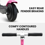 ROVO KIDS Electric Scooter Lithium Ride-On Foldable E-Scooter 125W Rechargeable, Pink - Low Angle