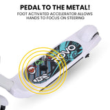 ROVO KIDS WhizKid Electric Scooter, Ages 5-11, Adjustable Height, AU Compliant, Lithium Battery, Brushless Motor, White - 45-Degree Angle