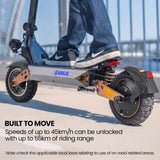 VALK Ego 8 Electric Scooter, Powerful, AU Compliant, 48V 13Ah, 55km Max Range, eScooter for Adults, Foldable, Off Road, Black/Bronze - Side View