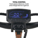 VALK Ego 8 Electric Scooter, Powerful, AU Compliant, 48V 13Ah, 55km Max Range, eScooter for Adults, Foldable, Off Road, Black/Bronze - Low Angle