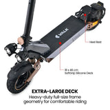 VALK Ego 8 Electric Scooter, Powerful, AU Compliant, 48V 13Ah, 55km Max Range, eScooter for Adults, Foldable, Off Road, Black/Bronze - Extra Image