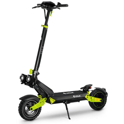 VALK Ego 8 Electric Scooter, 45km/h Max, AU Compliant, 48V 13Ah, Up to 55km Range, eScooter for Adults, Foldable, Off Road, Black/Green