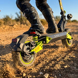 VALK Ego 8 Electric Scooter, 45km/h Max, AU Compliant, 48V 13Ah, Up to 55km Range, eScooter for Adults, Foldable, Off Road, Black/Green - Top-Down View