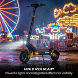 VALK Ego 8 Electric Scooter, 45km/h Max, AU Compliant, 48V 13Ah, Up to 55km Range, eScooter for Adults, Foldable, Off Road, Black/Green - Low Angle
