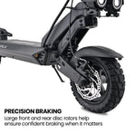 VALK Ego 8 Electric Scooter, 500W, AU Compliant, 48V 13Ah, 55km Max Range, eScooter for Adults, Foldable, Off Road, Black