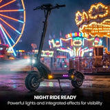 VALK Ego 8 Electric Scooter, 500W, AU Compliant, 48V 13Ah, 55km Max Range, eScooter for Adults, Foldable, Off Road, Black - Low Angle