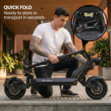 VALK Ego 8 Electric Scooter, 500W, AU Compliant, 48V 13Ah, 55km Max Range, eScooter for Adults, Foldable, Off Road, Black - Extra Image